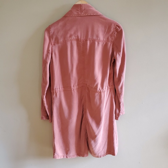 Long dusty pink string jacket sz S - Picture 2 of 8